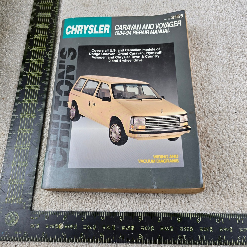 Chilton Repair Manual Chrysler Caravan Voyager 1984-94 Wiring Diagrams 8155